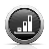 Bar Graph icon on a round button - ElectSeries N34