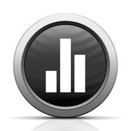 Bar Graph icon on a round button - ElectSeries N37