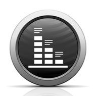 Bar Graph icon on a round button - ElectSeries N39