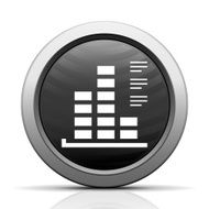 Bar Graph icon on a round button - ElectSeries N44