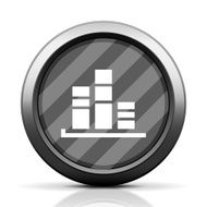 Bar Graph icon on a round button - EliteSeries