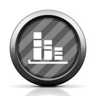 Bar Graph icon on a round button - EliteSeries N22