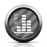 Bar Graph icon on a round button - EliteSeries N23