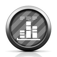 Bar Graph icon on a round button - EliteSeries N26