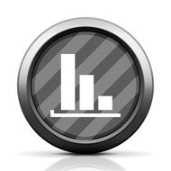 Bar Graph icon on a round button - EliteSeries N33