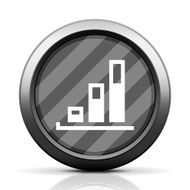Bar Graph icon on a round button - EliteSeries N34