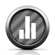 Bar Graph icon on a round button - EliteSeries N37