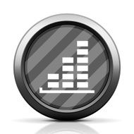 Bar Graph icon on a round button - EliteSeries N40