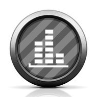 Bar Graph icon on a round button - EliteSeries N41