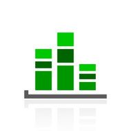 Bar Graph icon on a white background - FreshSeries