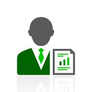 Businessman icon on a white background - FreshSeries N2