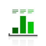 Bar Graph icon on a white background - FreshSeries N3