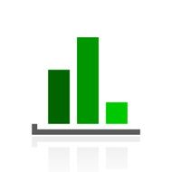 Bar Graph icon on a white background - FreshSeries N4