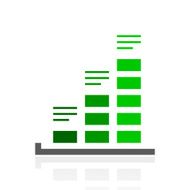 Bar Graph icon on a white background - FreshSeries N10