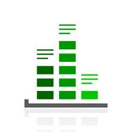 Bar Graph icon on a white background - FreshSeries N11