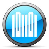 Network Server icon on a round button - BrightSeries
