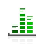 Bar Graph icon on a white background - FreshSeries N13