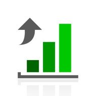 Bar Graph icon on a white background - FreshSeries N14