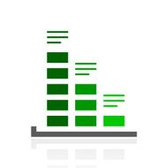Bar Graph icon on a white background - FreshSeries N15