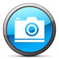 Digital Camera icon on a round button - BrightSeries