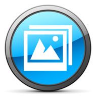 Photographs icon on a round button - BrightSeries