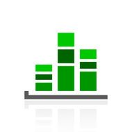 Bar Graph icon on a white background - FreshSeries N19