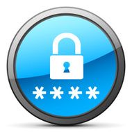 Security icon on a round button - BrightSeries