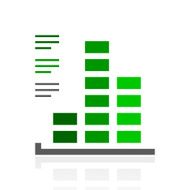 Bar Graph icon on a white background - FreshSeries N22