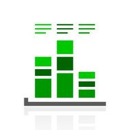 Bar Graph icon on a white background - FreshSeries N24