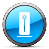 Hard Drive icon on a round button - BrightSeries
