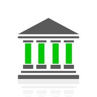 Bank icon on a white background - FreshSeries