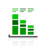 Bar Graph icon on a white background - FreshSeries N26