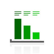 Bar Graph icon on a white background - FreshSeries N29