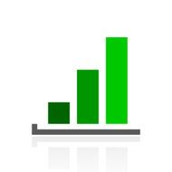 Bar Graph icon on a white background - FreshSeries N30