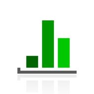 Bar Graph icon on a white background - FreshSeries N31