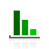 Bar Graph icon on a white background - FreshSeries N32