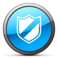 Shield icon on a round button - BrightSeries N2