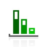 Bar Graph icon on a white background - FreshSeries N34