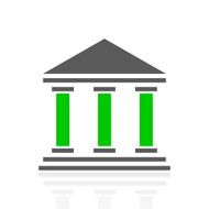 Bank icon on a white background - FreshSeries N2