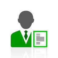 Businessman icon on a white background - FreshSeries N10