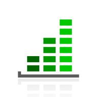 Bar Graph icon on a white background - FreshSeries N38