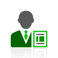 Businessman icon on a white background - FreshSeries N11