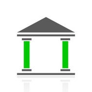 Bank icon on a white background - FreshSeries N3