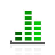 Bar Graph icon on a white background - FreshSeries N40