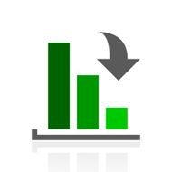 Bar Graph icon on a white background - FreshSeries N41