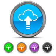 Cloud Computing icon on circle buttons - CircledSeries