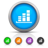 Bar Graph icon on round buttons - GlossSeries N19