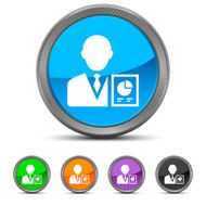 Businessman icon on circle buttons - CircledSeries