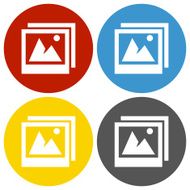 Photographs icon on circle buttons - CircleSeries