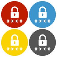 Security icon on circle buttons - CircleSeries